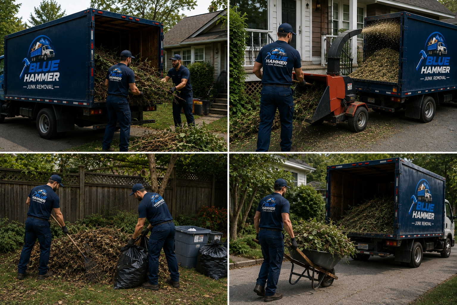 Blue Hammer yard waste removal and yard cleanup